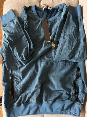 Stone Island Dark Blue Nylon Smock Shirt